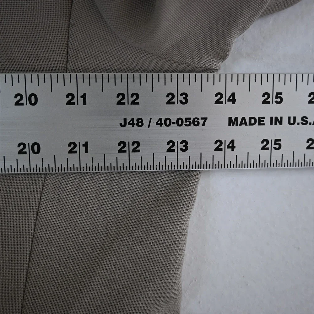 Vtg USA Made 44R Khaki Gold Button‎ Mens Blazer Suit Jacket Sport Coat